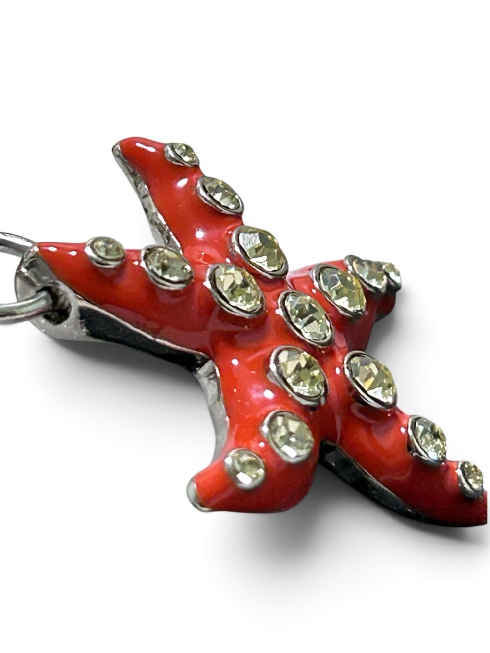 COACH Enameled Seahorse and Starfish Jeweled Bag Charm/ Keyring - Picture 5 of 8